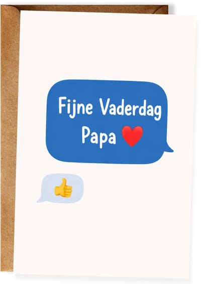 Fijne Vaderdag Papa - Vaderdagkaart - Grappige kaart met berichtje - Vaderdagcadeau - Wenskaart vader - Ansichtkaart (10x15 cm incl. envelop)