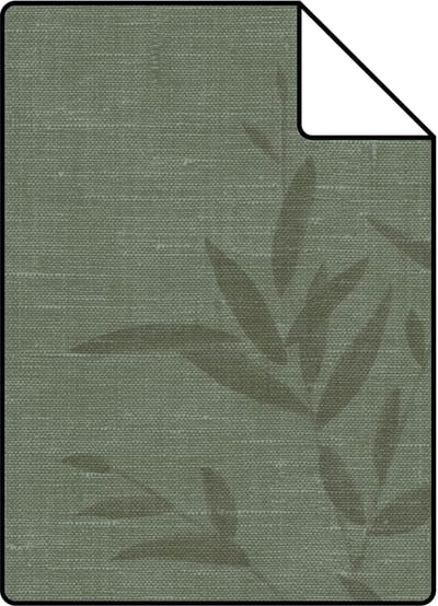 Proefstaal Origin Wallcoverings behang bamboe vergrijsd groen - 26.5 x 21 cm - 347928-S