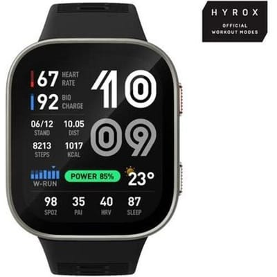 Amazfit Bip Max 50 mm Smartwatch, 2,07 inch AMOLED-display, 20 dagen batterijduur, GPS, 4 GB geheugen, Offline kaarten, Fitness tracker, Hybride