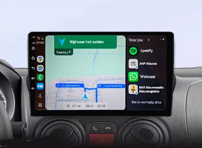 Autoradio 2/32 met Carplay en Android auto | Geschikt voor Citroen Nemo, Peugeot Bipper en Fiat Fiorina Qubo 2008-2017 | Radio scherm met Navigatie | 2008 2009 2010 2011 2012 2013 2014 2015 2016 2017