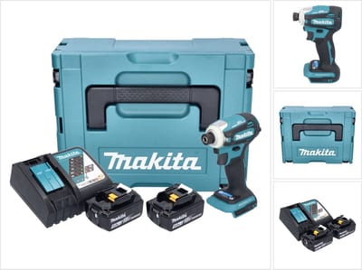 Makita Gereedschap - 18V ACCU-slagmoersleutel, 2x accu 5,0 Ah LXT, lader DTD172RTJ