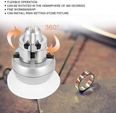 Dailygoods- Bankschroef 360° Rotatie - Kogelschroefgraveergereedschap - Metaal/Kunststof - Accessoires 32 stuks - Sieradengereedschap - Geschikt voor graveren - Graveertafel