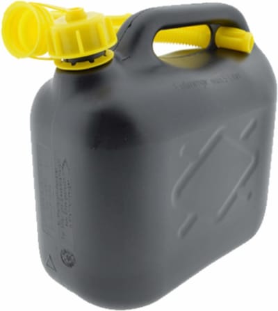 Benson Jerrycan - 5 liter - Heavy Duty kunststof - Zwart - Inclusief schenktuit