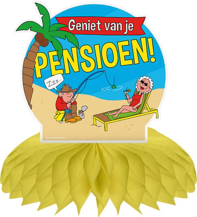 Tafeldecoratie | Feestversiering | Thema: Pensioen | Diameter: 16,5cm