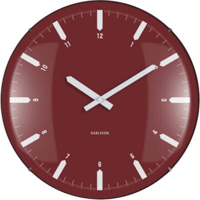 Karlsson wandklok realista dome bordeaux- Ø35cm