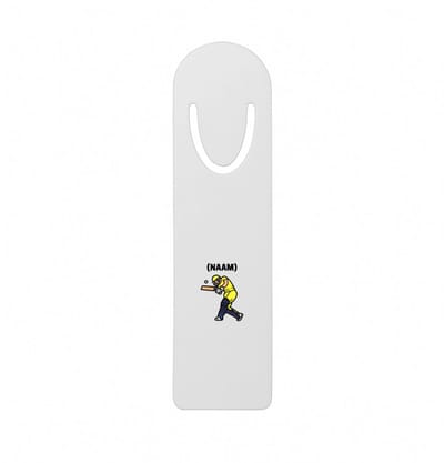 Hacebo® - Cricket met eigen naam metalen boekenlegger - Cricket - Cricketer - Sport Bladwijzer boekenleggers - 12.7 cm x 3.2cm
