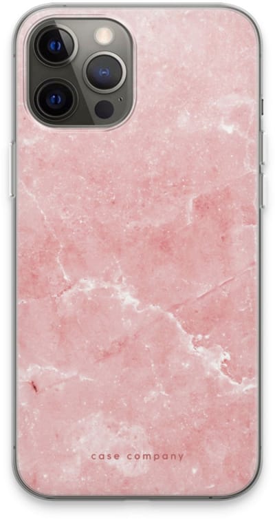 Case Company® - Hoesje geschikt voor iPhone 13 Pro Max hoesje - Roze marmer - Soft Cover Telefoonhoesje - Bescherming aan alle Kanten en Schermrand