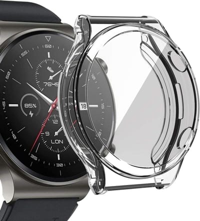 Screenprotector + Hoesje geschikt voor Huawei Watch GT 2 Pro - Transparant