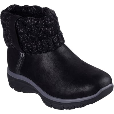 Skechers Easy Going Cozy Weather 2 Textiel Dames Zwarte Winter Enkellaarsjes