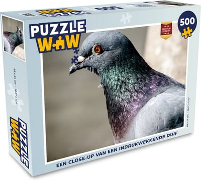 Puzzel Een close-up van een indrukwekkende duif - Legpuzzel - Puzzel 500 stukjes