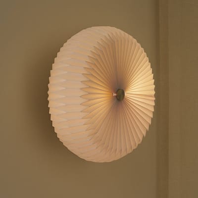 Nordlux Belloy 40 plafondlamp, papieren plissékap, wit