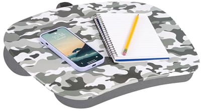 Laptop Tafel - Werkblad - Comfortabel Werken - Ventilatie Ontwerp - Tot 15.6 inch - Grijs Camouflage