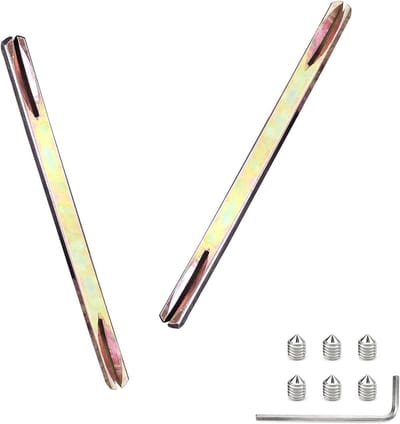 Set van 2 stuks 8mm vierkante pinnen van ijzer voor deurbeslag, inclusief schroeven en handvat, geschikt voor de meeste vierkante deurhandgrepen en rails