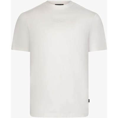 Cavallaro Napoli T-Shirt Luvati Mercerized Cotton Fine Tone-on-Tone Chest Logo Off White / male