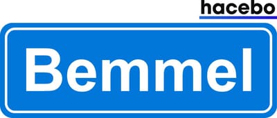 Hacebo - Plaatsnaam Sticker - 29x10 CM - Bemmel sticker - Verkeersborden sticker - grappige cadeaus - Bemmel