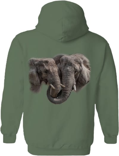 Olifanten Big Hug - Elephants The Coloured House Hoodie S