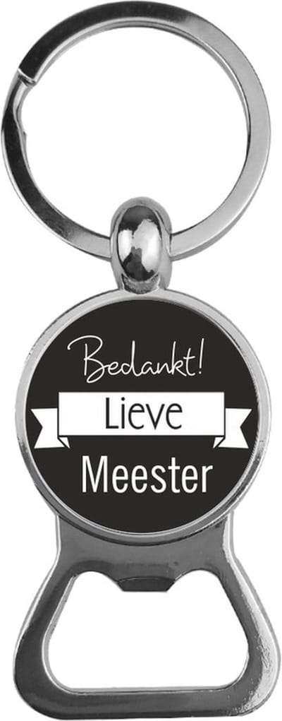 Bieropener Glas -  Bedankt Lieve Meester