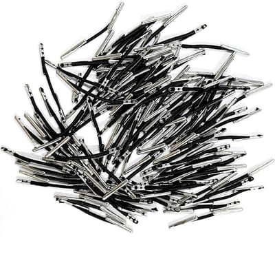 Elastische metalen labels 100 stuks - 4 cm lang - sterke elasticiteit - ideaal voor het organiseren van documenten - ShopVlot