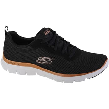 Skechers Flex Appeal 4.0 - Brilliant V Dames Sneakers - Black/Rose Gold