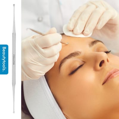 BeautyTools Blackhead Remover - Comedonenlepel Voor Verwijderen van Mee-eters - Comedonendrukker - Dubbelzijdig (13.5 cm) (FC-0362)