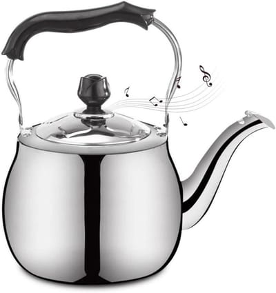 Waterkoker met Fluitje - Theepot RVS - Water Koken - Automatisch Fluitje - 2L - Zilverkleurig