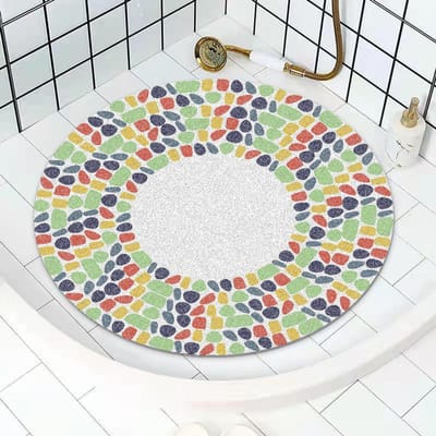 Badkamer Rond Antislip Mat Douchecabine Badkamer Geperforeerde Bodem Afwatering Speciale Valbestendige Mat Duurzaam 60*60