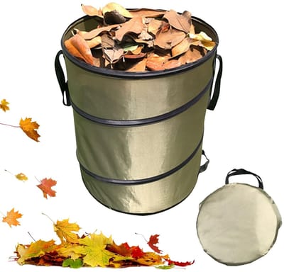 Dailygoods- Tuinzak 113 Liter - Opvouwbaar - Tuinafvalzak - Bladzak - Stabiel - 420D Oxford - Zelfstandig Staand - Afvalzak