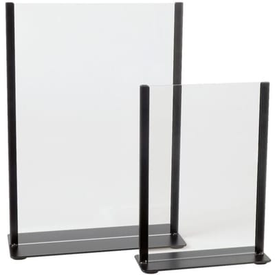 Kaarthouder Europel metaal met acryl bord A4 zwart