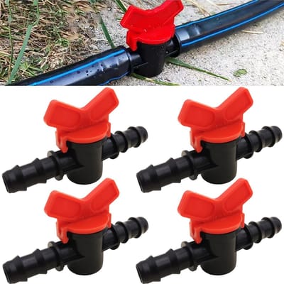 Dailygoody - Irrigatieaansluiting - Tuinslangafsluitventiel - Bespaar Energie - Zwart - Regelen van Waterventiel - Effectief voor Druppelirrigatie -
