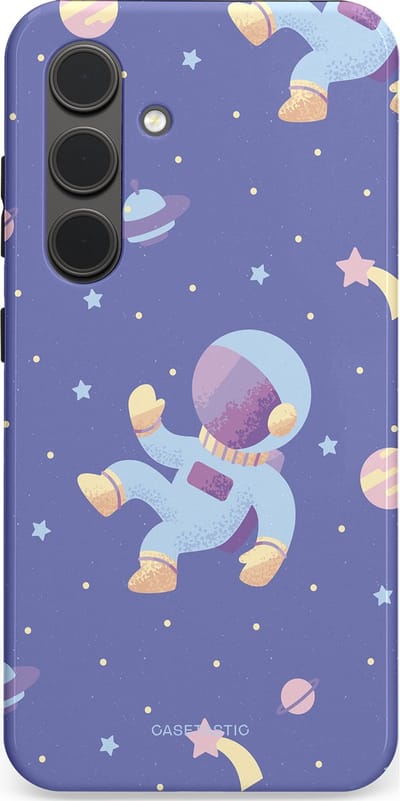 Casetastic Hoesje Geschikt voor Samsung S24 - Stijlvolle Beschermende Duo-layer Case - Vliegen in de ruimte