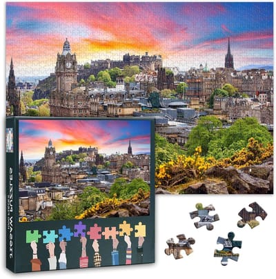 Volwassen Puzzel - 1000 Stukjes - Ontspannen Tijdverdrijf - Letters op Achterkant - 70 x 50 cm - Kasteel Artwork