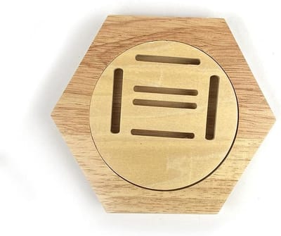 Zeshoekige Medaille-displaystandaard van Hout, Magnetische Wandhouder voor Sportprijzen en Medailles