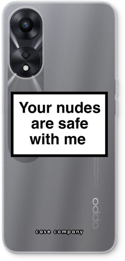 Case Company® - Hoesje geschikt voor Oppo A78 5G hoesje - Safe with me - Soft Cover Telefoonhoesje - Bescherming aan alle Kanten en Schermrand