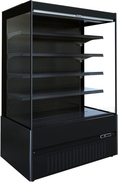Combisteel Wandkoeling - Jamie - Zwart - +2°C/+8°C - Geforceerd - Nachtgordijn - 1310x665x1920mm