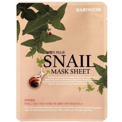 Masque Tissu à la Bave d'Escargot BARONESS, 21 g - Maska w płachcie z filtratem ze śluzu ślimaka