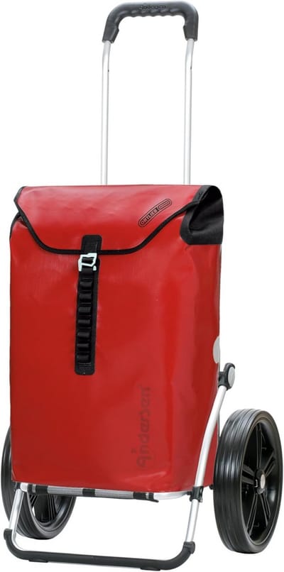 Boodschappentrolley - Winkelwagen Trolley - Boodschappen Vervoeren - Waterdichte Tas - 49 L - Rood