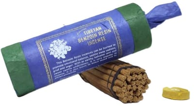 Tibetaanse Wierook Benzoin - Benzoe - Tibetan Incense - 30 sticks met houder