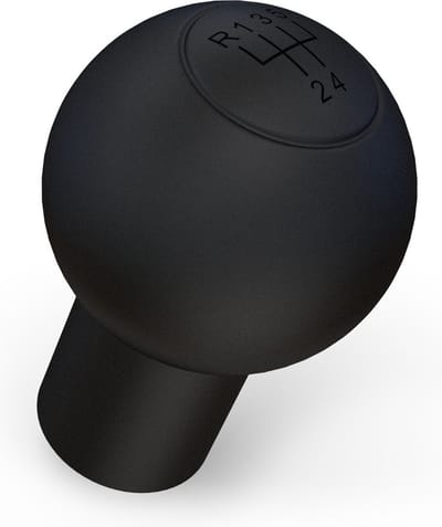 kwmobile Beschermende Cover geschikt voor VW Audi ronde pookknop met 5 versnellingen Typ A - Siliconen Anti-slip schakelpook hoes - in zwart