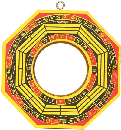 Feng Shui Bagua Spiegel - Vintage Convex Spiegel voor Bescherming en Geluk, 10.5 cm en 15.5 cm, Taoïsme en Boeddhisme Decoratie