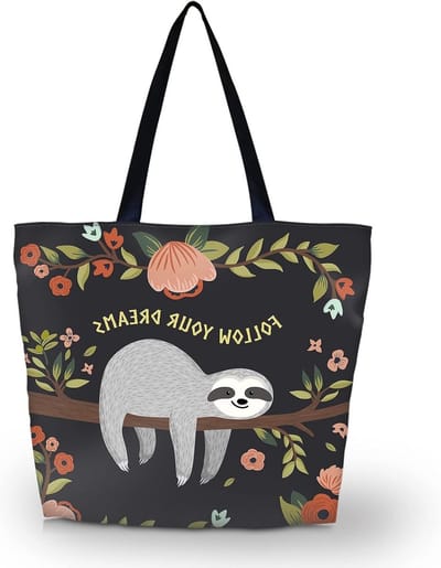 Vouwbare Stoffen Tas met Print voor Winkelen, Kat Design, 43 x 35 x 10 cm, Duurzaam en Handig