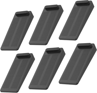 6-delige Rubber Deurstopper Set - Antislip en Hoogte Verstelbaar - Ideaal voor Badkamer en Kinderen