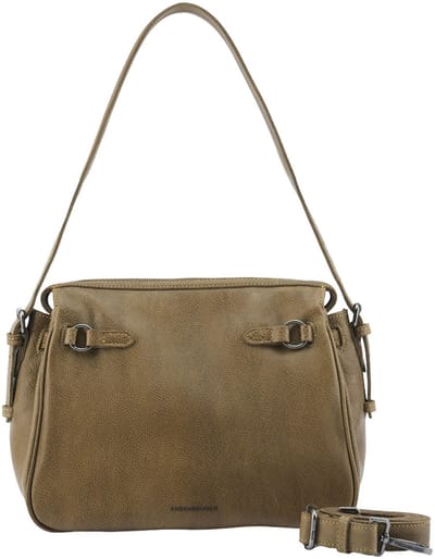 FREDsBRUDER Leren schoudertas My Forever Friend Shoulderbag Muddy Khaki kaki