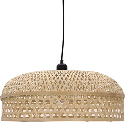 Olucia - JENNIFER - Hanglamp - Bruin / Zwart - Vorm: Rond