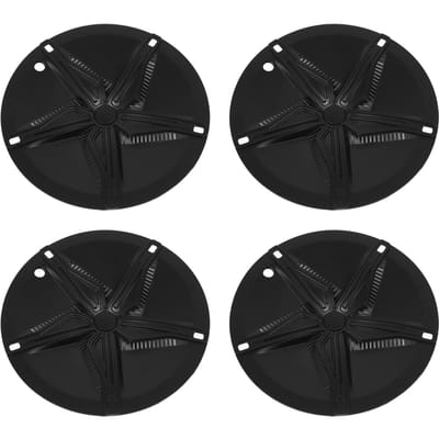 4 pièces Cache-moyeux Style Étoile de Mer Enjoliveurs Couvrant Tout le Moyeu Remplacement pour Tesla Model Y 19 pouces Moyeu 2021‑2024 Mat noire mate