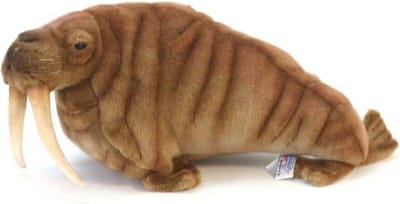 Hansa Walrus Knuffel - Bruin - 38 cm - Pluche - Knuffeldier - Zeezoogdier - Voor decoratie of educatief spel