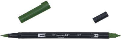 Tombow ABT Dual Brush Pen 177 dark jade - Incl. Goodie