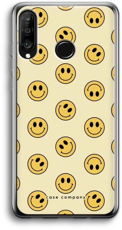 Case Company® - Hoesje geschikt voor Huawei P30 Lite hoesje - Smiley N°2 - Soft Cover Telefoonhoesje - Bescherming aan alle Kanten en Schermrand