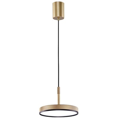 Viokef LED hanglamp Don, goudkleurig, Ø 20 cm, metaal