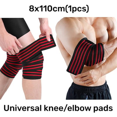 Verstelbare Gewichtheffen Elleboogbeschermer Elastische Banden voor Fitness Bodybuilding Gym Workout Training Ondersteuning Elleboogpads Band 8X110CM beige
