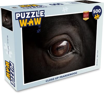 Puzzel Close-up paardenoog - Legpuzzel - Puzzel 500 stukjes